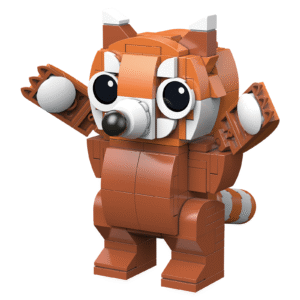 Forest Animal Kingdom - groundhog monkey fox wolf tiger sparrow gnawing mouse koala squirrel rabbit weasel - Animal World building block toy